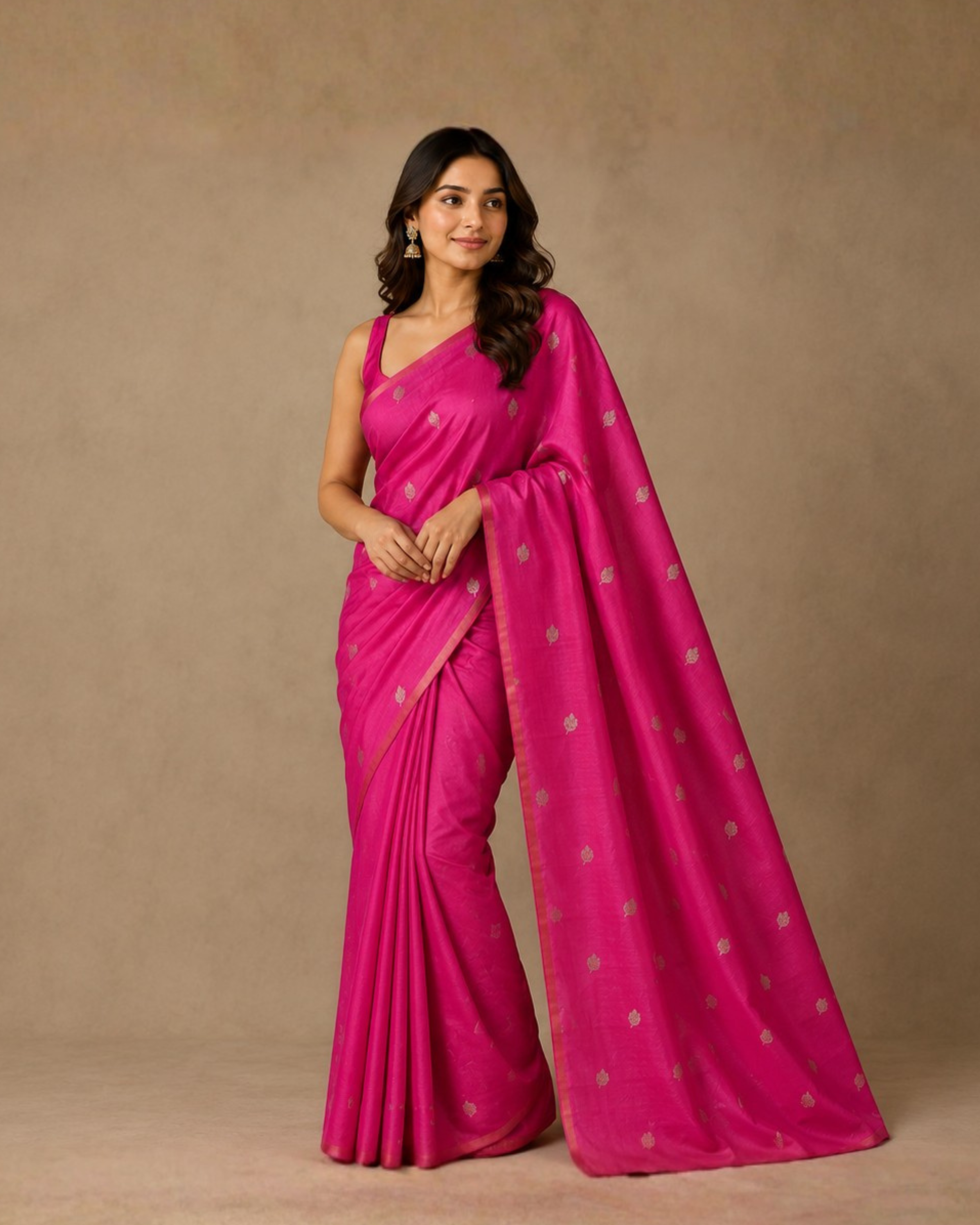 Sridha Silk Rosé Butta Chanderi Saree