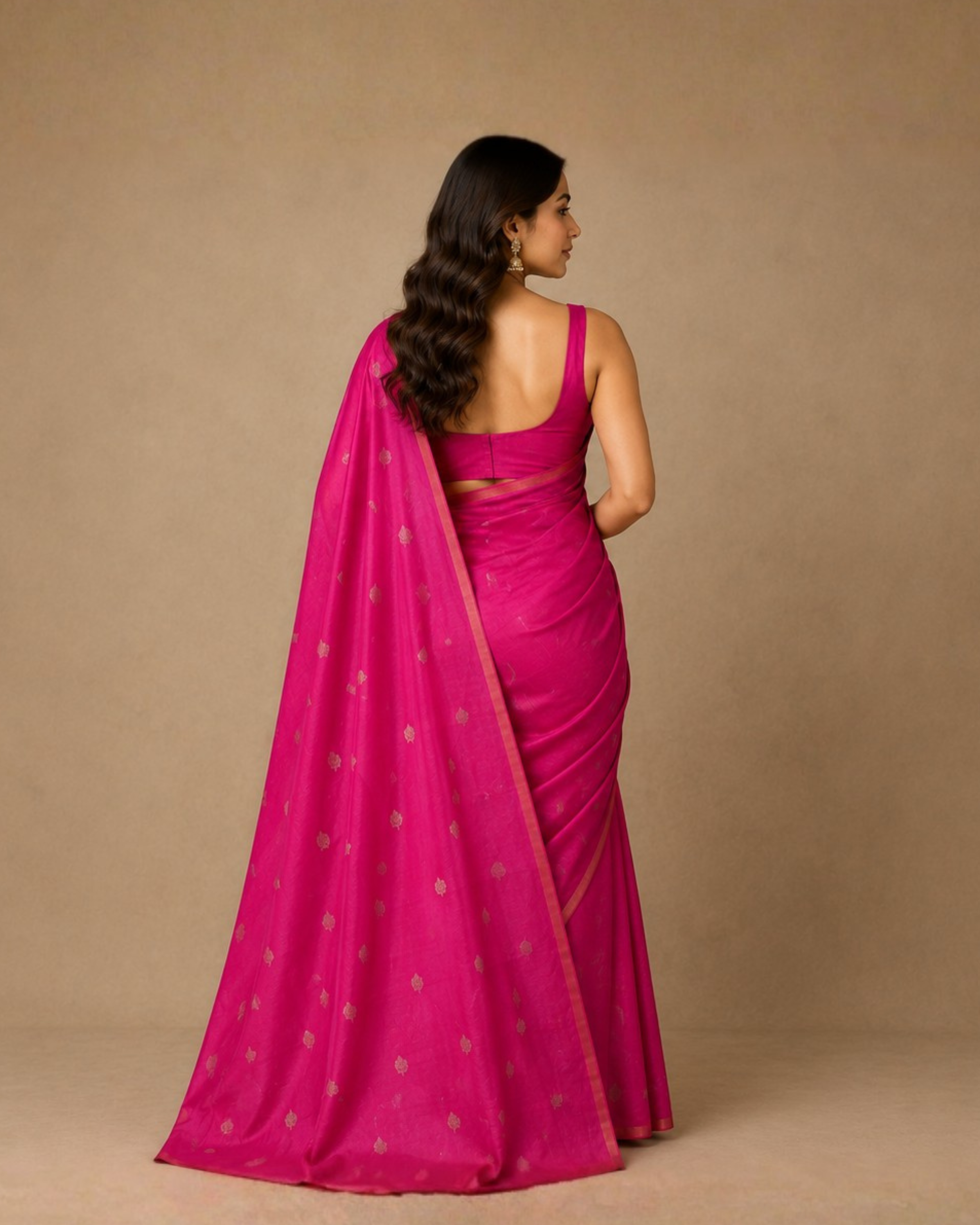 Sridha Silk Rosé Butta Chanderi Saree