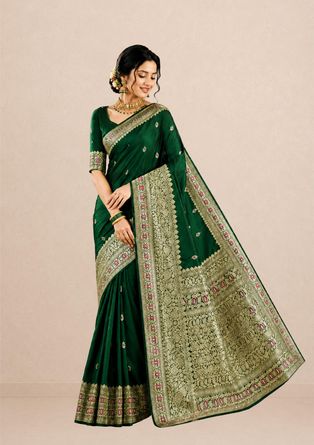 Sridha Silk Meenakari Banarasi Heirloom saree