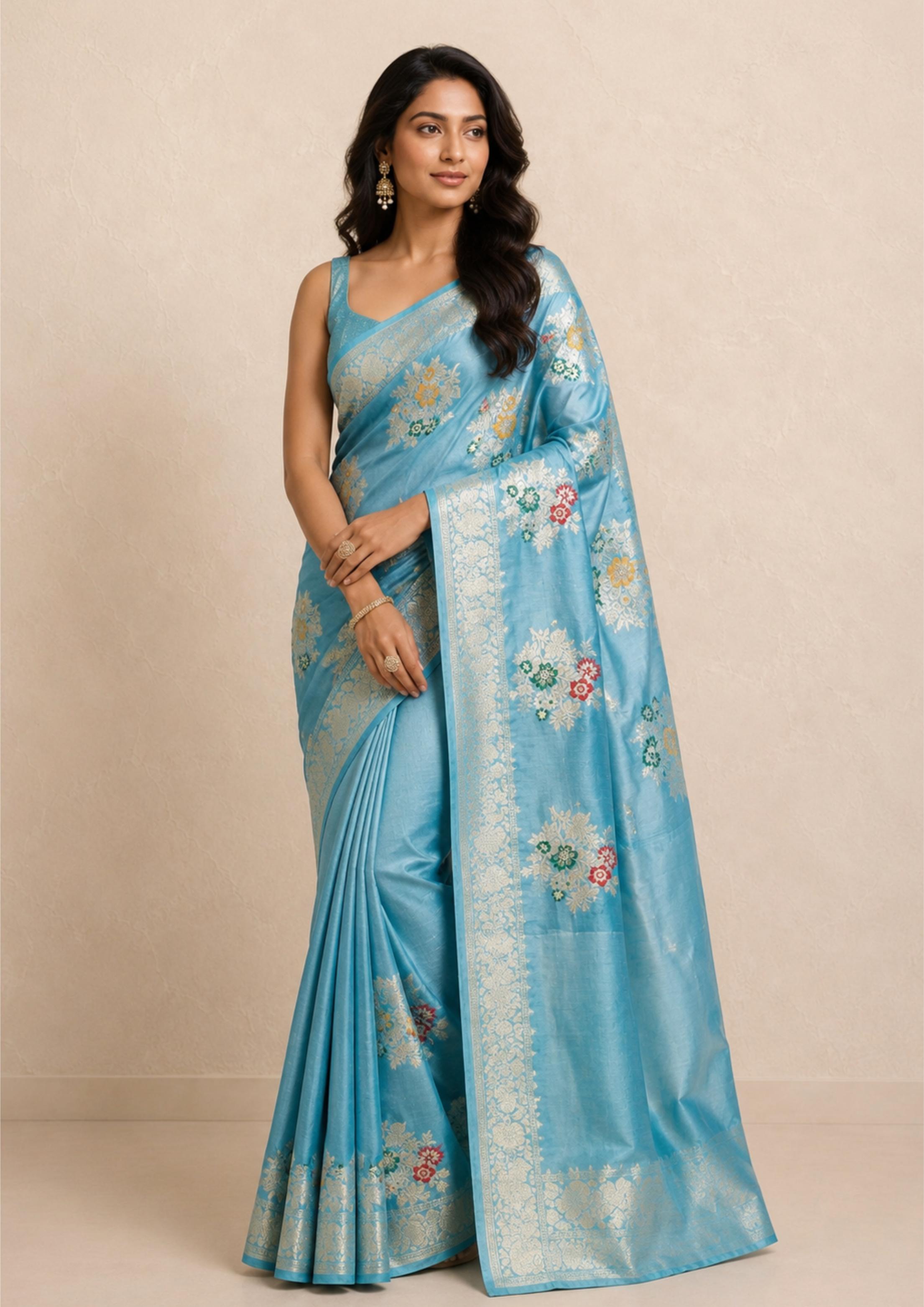 Sridha Silk Kadwa Meenakari Raw Mango Silk Saree