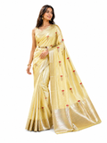 Sridha Silk Golden Chanderi Pattu meenakari saree