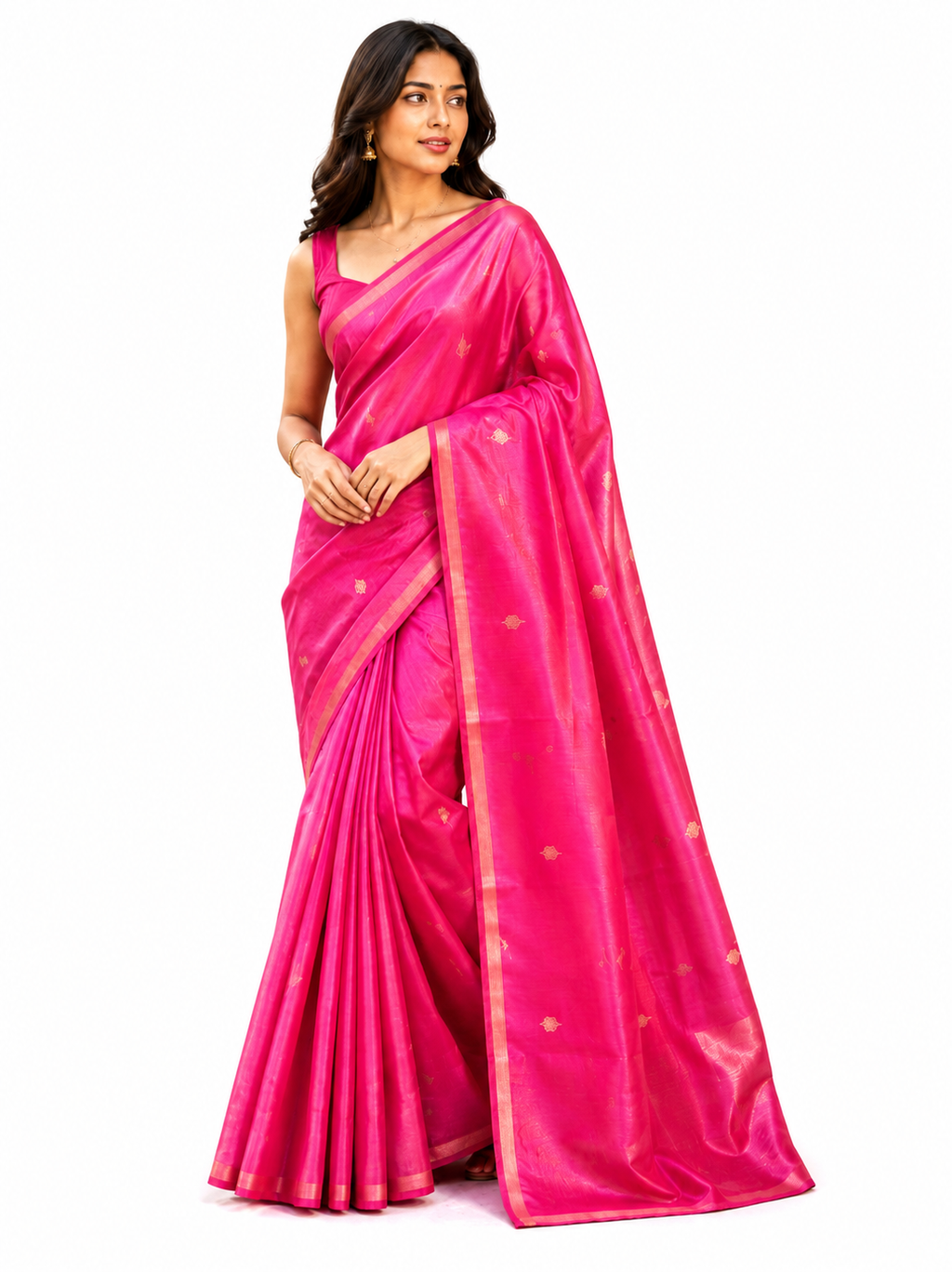 Sridha Silk Rosé Butta Chanderi Saree