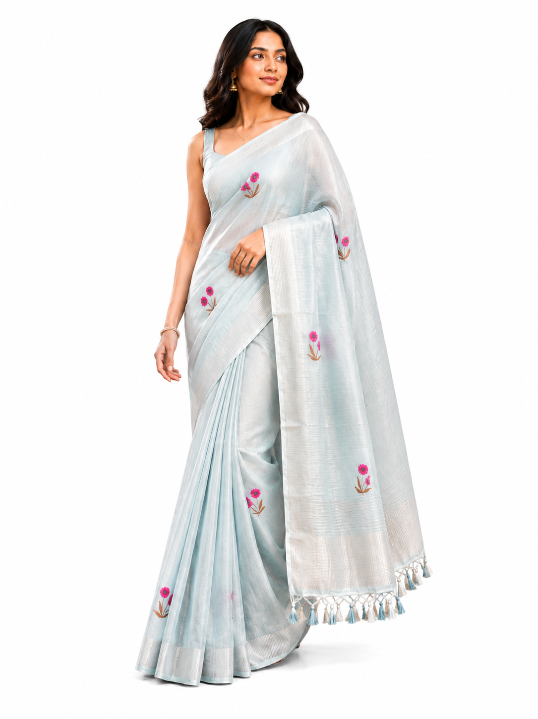 Sridha Silk Aura Tissue Linen Saree