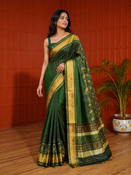 Emerald Heirloom Patan Patola Saree