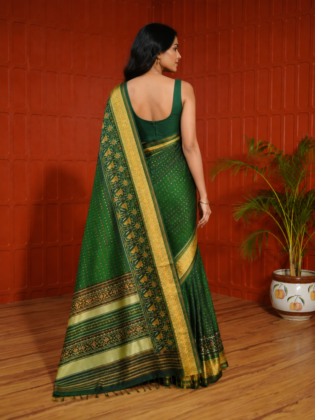 Emerald Heirloom Patan Patola Saree