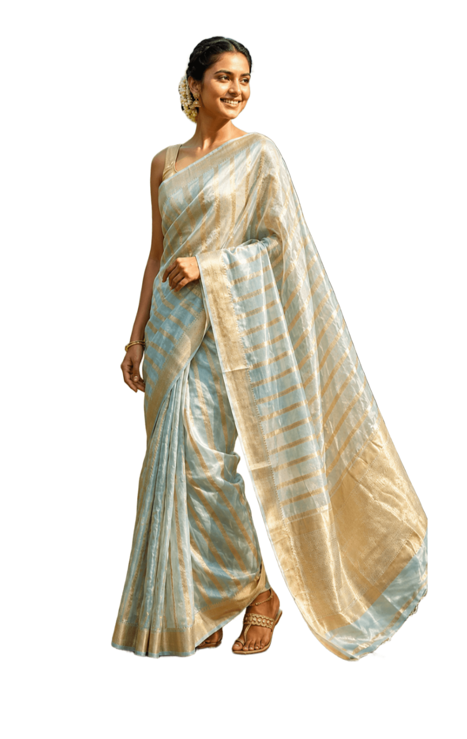 Sridha Silk Celeste Chanderi Saree