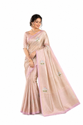 Sridha Silk Pink Gold Tissue Organza saree