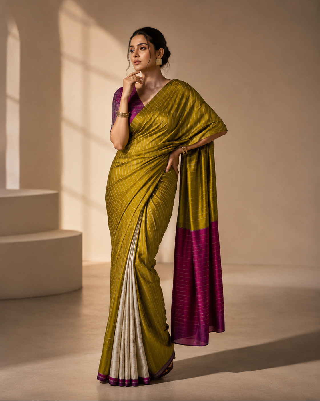 Fusion Chanderi Silk Saree