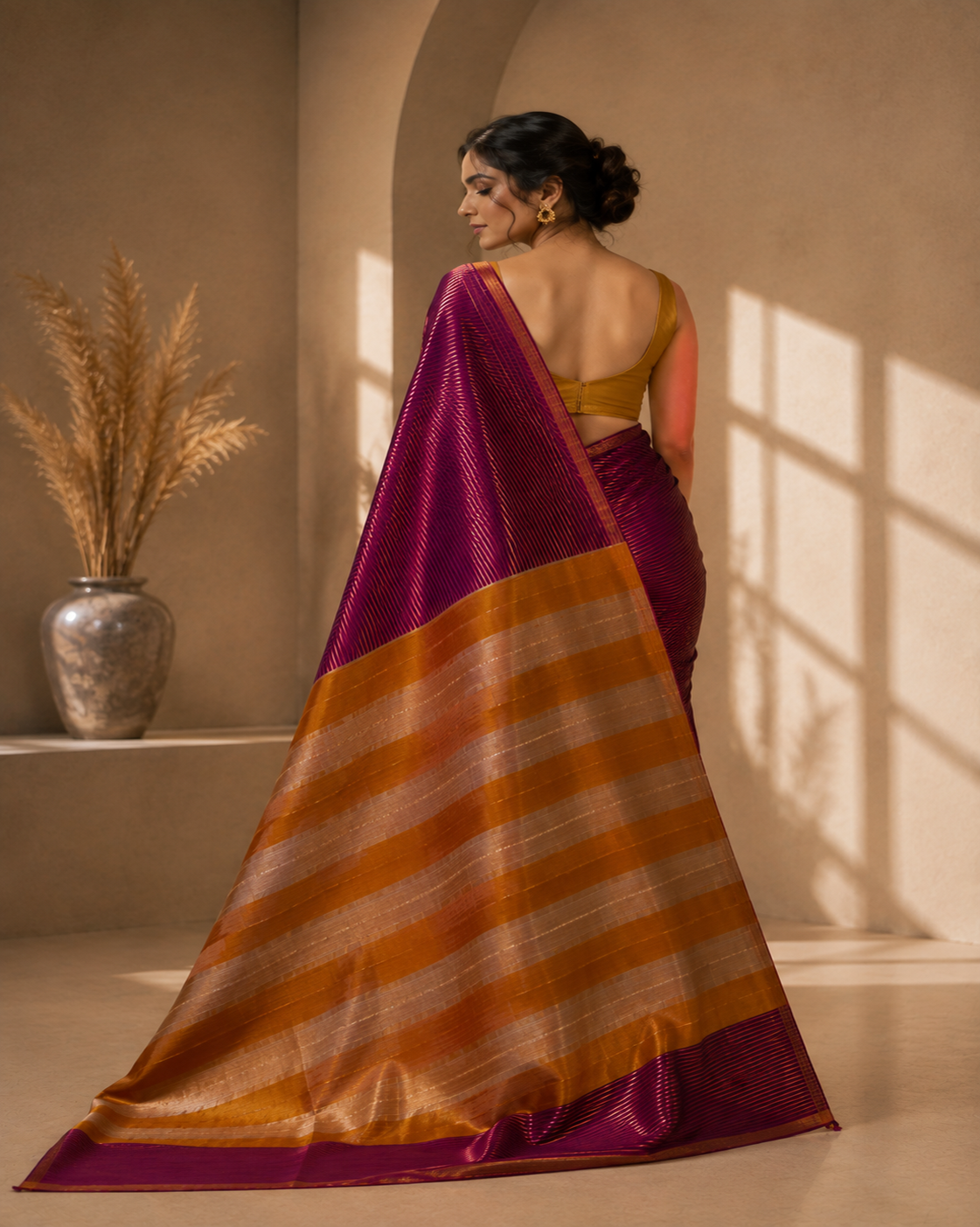 Gold Zaree Chanderi Saree