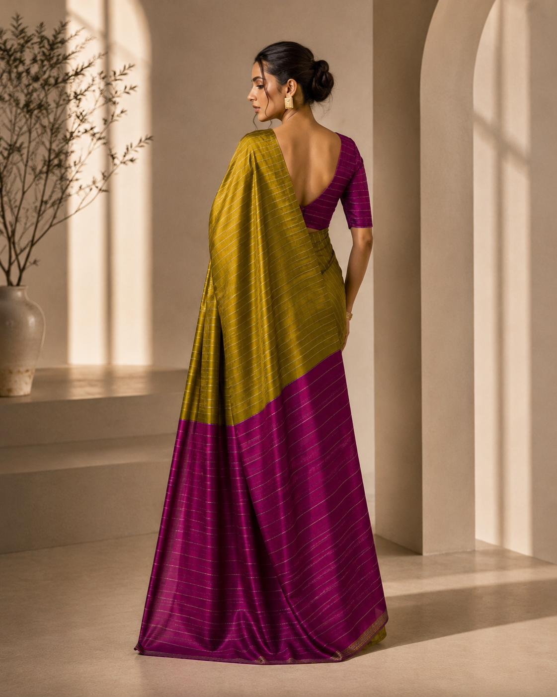 Fusion Chanderi Silk Saree